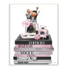 Fashionista Wall Decor-fashionista wall art, Max Retail, wall decor-Magazine stack with makeup brushes and perfume 10x15-[option4]-[option5]-[option6]-Womens-USA-Clothing-Boutique-Shop-Online-Clothes Minded