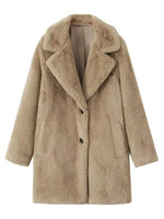 Faux Fur Button Up Coat with Pockets-K&BZ, Ship From Overseas-Camel-S-[option4]-[option5]-[option6]-Womens-USA-Clothing-Boutique-Shop-Online-Clothes Minded