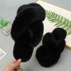 Faux Fur Crisscross Strap Slippers-J.Y.D, Ship From Overseas-[option4]-[option5]-[option6]-Womens-USA-Clothing-Boutique-Shop-Online-Clothes Minded