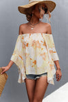 Floral Bell Sleeve Off-Shoulder Blouse-Tops-Lemon-S-[option4]-[option5]-[option6]-Womens-USA-Clothing-Boutique-Shop-Online-Clothes Minded