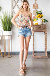 Floral Smocked Frill Trim Cami-Ship From Overseas, SYNZ-[option4]-[option5]-[option6]-Womens-USA-Clothing-Boutique-Shop-Online-Clothes Minded