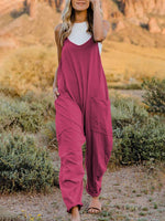 Full Size Sleeveless V-Neck Pocketed Jumpsuit-Double Take, Ship From Overseas, Shipping Delay 09/29/2023 - 10/02/2023-Cerise-S-[option4]-[option5]-[option6]-Womens-USA-Clothing-Boutique-Shop-Online-Clothes Minded