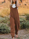 Full Size Sleeveless V-Neck Pocketed Jumpsuit-Double Take, Ship From Overseas, Shipping Delay 09/29/2023 - 10/02/2023-Chestnut-S-[option4]-[option5]-[option6]-Womens-USA-Clothing-Boutique-Shop-Online-Clothes Minded