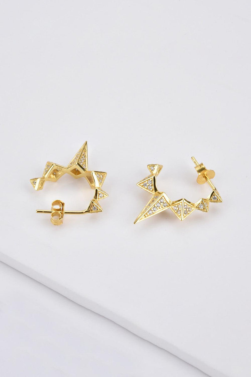 Geometric Zircon Decor 925 Sterling Silver Earrings-Dangle & Drop Earrings-Earrings, Gold Earrings, KIKICHICC, Ship From Overseas, Shipping Delay 09/29/2023 - 10/04/2023, Sparkle Earrings-[option4]-[option5]-[option6]-Womens-USA-Clothing-Boutique-Shop-Online-Clothes Minded