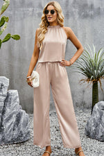 Grecian Neck Sleeveless Pocketed Top and Pants Set-DY, Ship From Overseas-[option4]-[option5]-[option6]-Womens-USA-Clothing-Boutique-Shop-Online-Clothes Minded