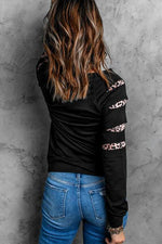 HUGS AND KISSES Leopard Round Neck Sweatshirt-Ship From Overseas, SYNZ-[option4]-[option5]-[option6]-Womens-USA-Clothing-Boutique-Shop-Online-Clothes Minded