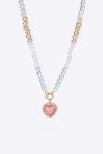 Heart Pendant Beaded Necklace-Ken, Ship From Overseas-[option4]-[option5]-[option6]-Womens-USA-Clothing-Boutique-Shop-Online-Clothes Minded