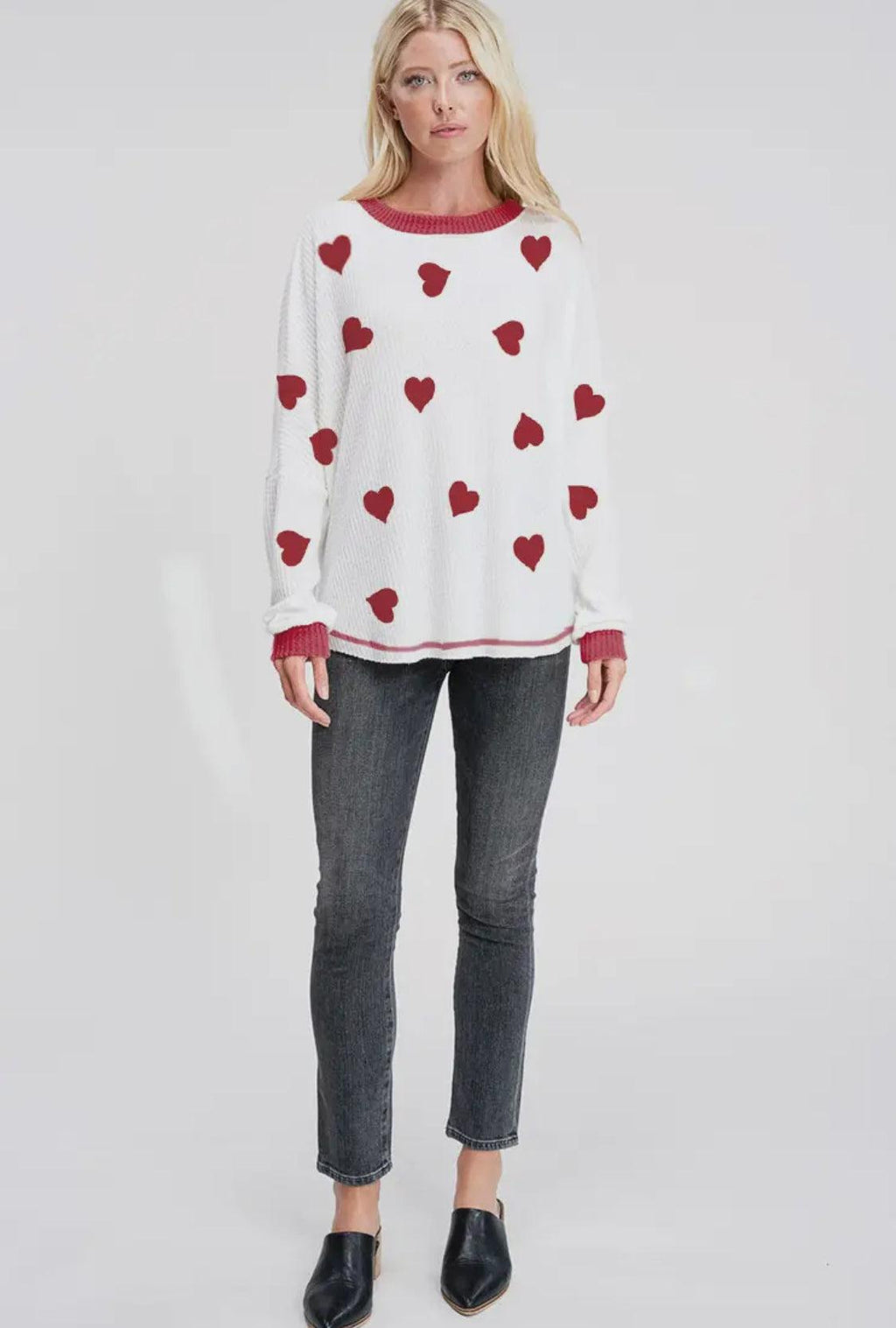 Hearts Top-110 Long Sleeve Tops-Heart Top, Tops, Valentines Top-Small-Red Hearts-[option4]-[option5]-[option6]-Womens-USA-Clothing-Boutique-Shop-Online-Clothes Minded