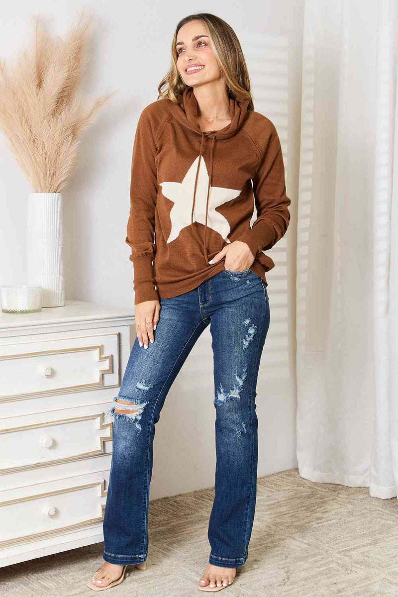 Heimish Full Size Star Graphic Hooded Sweater-Heimish, Ship from USA-[option4]-[option5]-[option6]-Womens-USA-Clothing-Boutique-Shop-Online-Clothes Minded
