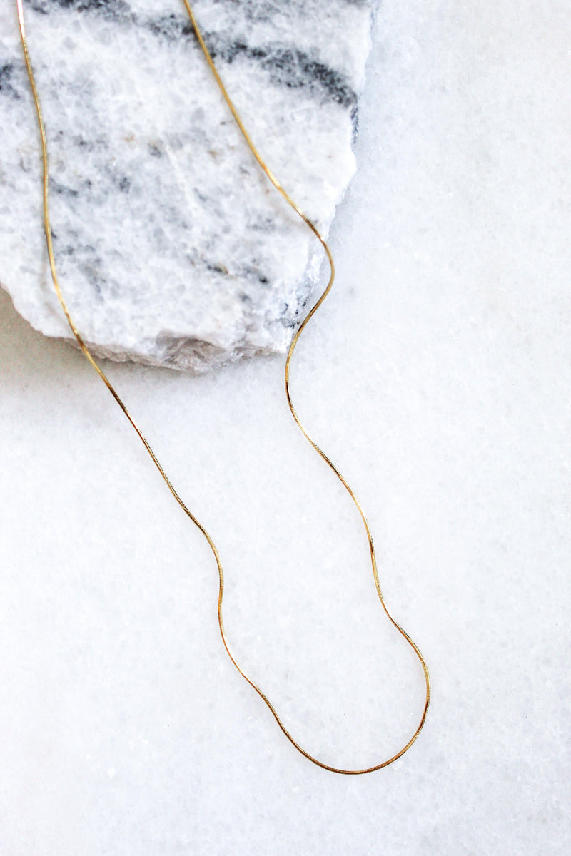 Herring Thin Necklace-180 Jewelry-Delicate Gold Necklace, Herring Thin Necklace, Herringbone Necklace, Max Retail, Necklace, Thin Necklace-[option4]-[option5]-[option6]-Womens-USA-Clothing-Boutique-Shop-Online-Clothes Minded