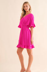 Hot Pink Mini-150 Dresses-Boutique Dress, Fun Flirty Pink Dress, Hot Pink Mini Dress, Max Retail, Pink Dress, sale, Sale Dress-Medium-[option4]-[option5]-[option6]-Womens-USA-Clothing-Boutique-Shop-Online-Clothes Minded