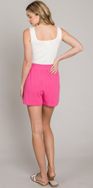 Hot Pink Shorts-160 Bottoms-Comfy Shorts, Elastic Waist Shorts, Hot Pink Shorts, Max Retail, sale, Shorts-[option4]-[option5]-[option6]-Womens-USA-Clothing-Boutique-Shop-Online-Clothes Minded