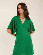 Green Flowy Sleeve Dress