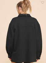 Jacquard Black Knit Shacket-140 Jackets-Black Shacket, Jacquard Black Knit Shacket, Jacquard Shacket-[option4]-[option5]-[option6]-Womens-USA-Clothing-Boutique-Shop-Online-Clothes Minded