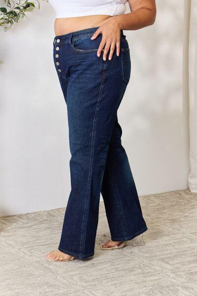 Judy Blue Button-Fly Straight Jeans-Judy Blue, Ship from USA-[option4]-[option5]-[option6]-Womens-USA-Clothing-Boutique-Shop-Online-Clothes Minded