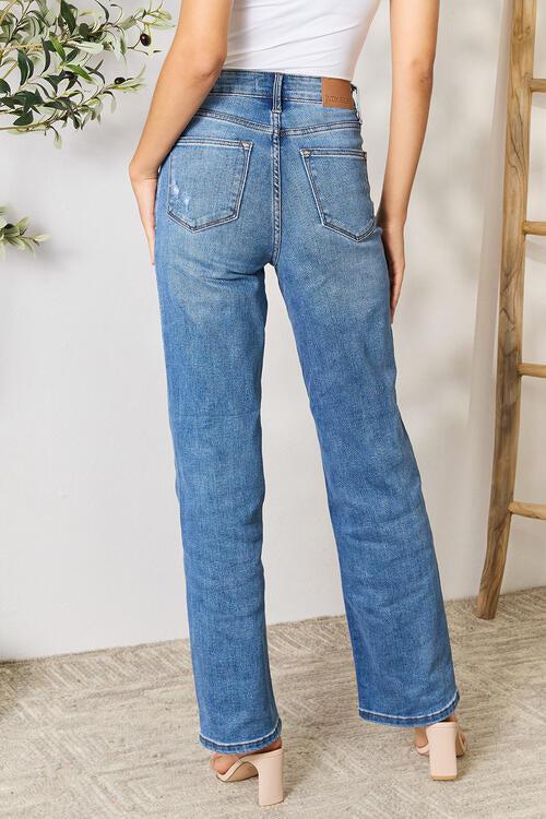 Judy Blue Full Size High Waist Distressed Jeans-Judy Blue, Ship from USA-[option4]-[option5]-[option6]-Womens-USA-Clothing-Boutique-Shop-Online-Clothes Minded