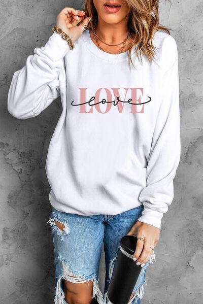 LOVE Round Neck Dropped Shoulder Sweatshirt-Ship From Overseas, SYNZ-[option4]-[option5]-[option6]-Womens-USA-Clothing-Boutique-Shop-Online-Clothes Minded