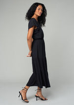 Lace Detail Midi Tiered Black Dress-150 Dresses-Black Dress, Easy Black Dress, Elegant Black Dress, Flutter Sleeve Dress, Lace Detail Tiered Midi Black Dress, Max Retail, sale, Sale Dress-Large-[option4]-[option5]-[option6]-Womens-USA-Clothing-Boutique-Shop-Online-Clothes Minded
