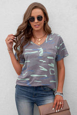 Leopard V-Neck Tee with Pocket-Ship From Overseas, SYNZ-Mid Gray-S-[option4]-[option5]-[option6]-Womens-USA-Clothing-Boutique-Shop-Online-Clothes Minded