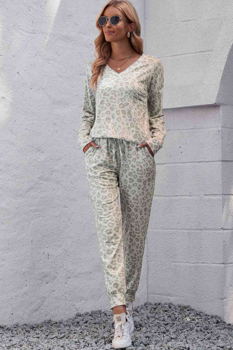 Leopard V-Neck Top and Drawstring Joggers Lounge Set-Ship From Overseas, SYNZ-Leopard-S-[option4]-[option5]-[option6]-Womens-USA-Clothing-Boutique-Shop-Online-Clothes Minded