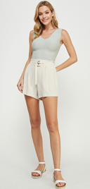 Linen Blend Shorts-160 Bottoms-Comfy Shorts, Elastic Waist Shorts, Linen Blend Shorts, Max Retail, sale, Shorts-[option4]-[option5]-[option6]-Womens-USA-Clothing-Boutique-Shop-Online-Clothes Minded