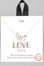Love Rhinestone Pendant Necklace-180 Jewelry-Love Necklace, Love Pendant Necklace, Max Retail, Necklace, v-day-[option4]-[option5]-[option6]-Womens-USA-Clothing-Boutique-Shop-Online-Clothes Minded