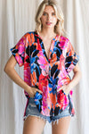 Majestic Floral Top-100 Short Sleeve Tops-Floral Top, Majestic Floral Top, Max Retail, Short Sleeve Bold Floral Top, Short Sleeve Summer Top, Summer Top-[option4]-[option5]-[option6]-Womens-USA-Clothing-Boutique-Shop-Online-Clothes Minded