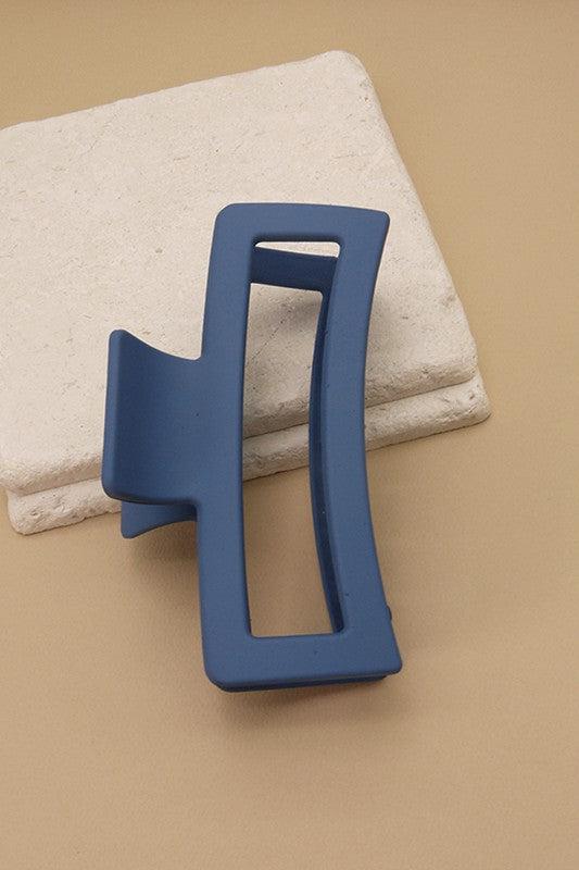Matte Hair Claw-190 Accessories-Hair Accessory, Hair Claw, Matte Hair Claw, Max Retail-Blue-[option4]-[option5]-[option6]-Womens-USA-Clothing-Boutique-Shop-Online-Clothes Minded