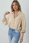 Mineral Wash Crinkle Textured Chest Pockets Shirt-Ship From Overseas, SYNZ-[option4]-[option5]-[option6]-Womens-USA-Clothing-Boutique-Shop-Online-Clothes Minded