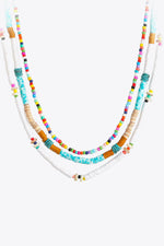 Multicolored Bead Necklace Three-Piece Set-Ken, Ship From Overseas-Multicolor-One Size-[option4]-[option5]-[option6]-Womens-USA-Clothing-Boutique-Shop-Online-Clothes Minded