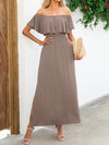 Off-Shoulder Slit Maxi Dress-Putica, Ship From Overseas, Shipping Delay 09/29/2023 - 10/04/2023-Camel-M-[option4]-[option5]-[option6]-Womens-USA-Clothing-Boutique-Shop-Online-Clothes Minded