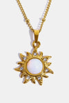 Opal Sun Pendant Stainless Steel Necklace-H&S, Ship From Overseas, Shipping Delay 09/29/2023 - 10/04/2023-[option4]-[option5]-[option6]-Womens-USA-Clothing-Boutique-Shop-Online-Clothes Minded