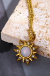 Opal Sun Pendant Stainless Steel Necklace-H&S, Ship From Overseas-[option4]-[option5]-[option6]-Womens-USA-Clothing-Boutique-Shop-Online-Clothes Minded