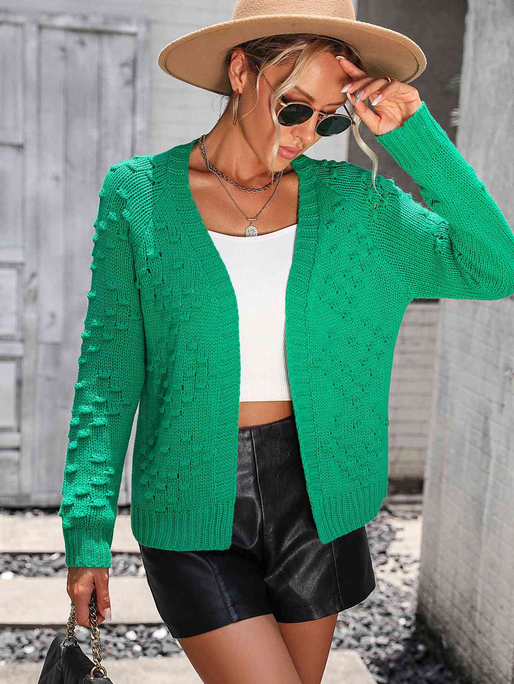 Open Front Long Sleeve Cardigan-M&Y, Ship From Overseas-Mid Green-S-[option4]-[option5]-[option6]-Womens-USA-Clothing-Boutique-Shop-Online-Clothes Minded