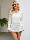 Openwork Long Sleeve Knit Top-Shirts & Tops-Boutique Top, Ship From Overseas, Top, Tops, Yh-[option4]-[option5]-[option6]-Womens-USA-Clothing-Boutique-Shop-Online-Clothes Minded