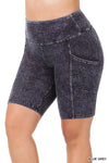 PLUS MINERAL WASH WIDE WAISTBAND POCKET LEGGINGS-Bottoms-Leggings, Plus-BLUE GREY-1X-[option4]-[option5]-[option6]-Womens-USA-Clothing-Boutique-Shop-Online-Clothes Minded