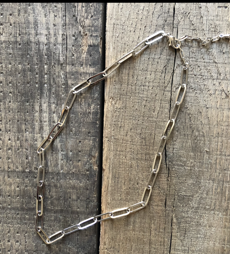 Paperclip Chain Necklace-180 Jewelry-Accessories, Chain Necklace, Gold Paperclip Chain Necklace, jewelry, Max Retail, Necklace, Paperclip Chain Necklace, Silver Paperclip Chain Necklace-[option4]-[option5]-[option6]-Womens-USA-Clothing-Boutique-Shop-Online-Clothes Minded