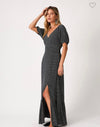 Patterned Puff Sleeve Maxi Dress-150 Dresses-black and white patterned maxi dress, Boutique Maxi Dress, Max Retail, Maxi Dress, Patterned Maxi Dress, patterned puff sleeve maxi dress, sale, Sale Dress-[option4]-[option5]-[option6]-Womens-USA-Clothing-Boutique-Shop-Online-Clothes Minded