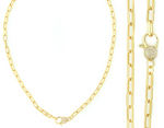 Pavè CZ Lopster Clasp Gold Necklace-180 Jewelry-Gold Necklace, Necklace, Necklaces, Pavè CZ Lobster Clasp Gold Necklace-[option4]-[option5]-[option6]-Womens-USA-Clothing-Boutique-Shop-Online-Clothes Minded