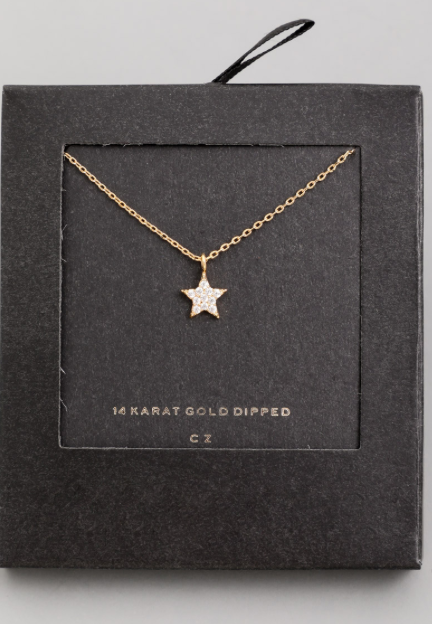 Pave Star Necklace-180 Jewelry-Gold Necklace, Max Retail, Necklace, Pave Star Necklace, Star Necklace-[option4]-[option5]-[option6]-Womens-USA-Clothing-Boutique-Shop-Online-Clothes Minded