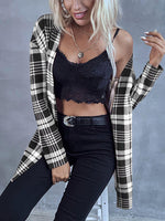 Plaid Open Front Longline Jacket-Romantichut, Ship From Overseas-[option4]-[option5]-[option6]-Womens-USA-Clothing-Boutique-Shop-Online-Clothes Minded