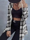 Plaid Open Front Longline Jacket-Romantichut, Ship From Overseas-[option4]-[option5]-[option6]-Womens-USA-Clothing-Boutique-Shop-Online-Clothes Minded