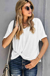 Plain Twist T-Shirt-Ship From Overseas, SYNZ-White-S-[option4]-[option5]-[option6]-Womens-USA-Clothing-Boutique-Shop-Online-Clothes Minded