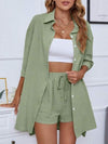 Pocketed Button Up Shirt and Drawstring Shorts Set-Ship From Overseas, Y.J.Y-[option4]-[option5]-[option6]-Womens-USA-Clothing-Boutique-Shop-Online-Clothes Minded