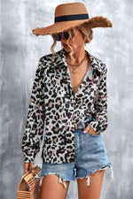 Printed Button Down Long Sleeve Shirt-Ship From Overseas, YO-Black Leopard-S-[option4]-[option5]-[option6]-Womens-USA-Clothing-Boutique-Shop-Online-Clothes Minded