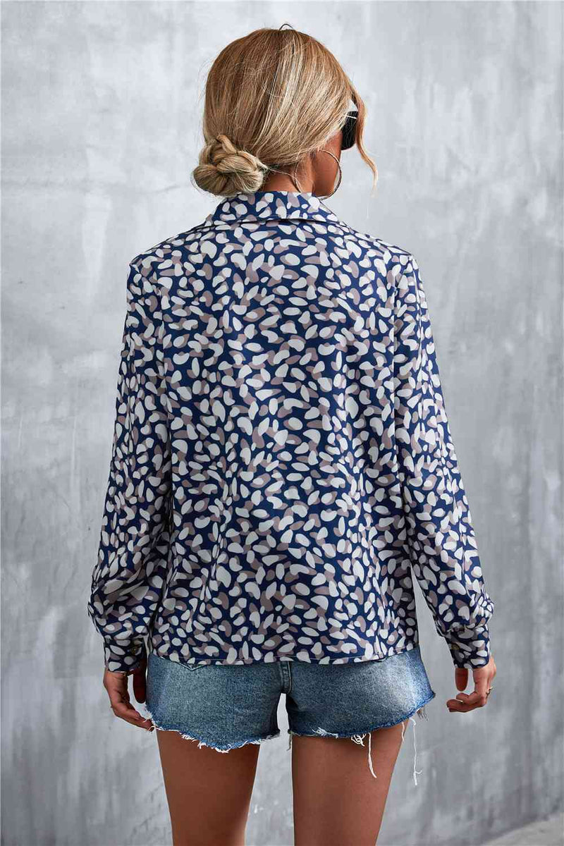 Printed Button Down Long Sleeve Shirt-Ship From Overseas, YO-[option4]-[option5]-[option6]-Womens-USA-Clothing-Boutique-Shop-Online-Clothes Minded