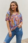 Printed Dolman Flowy Top-Tops-BE Stage, Black Friday, Ship from USA-Blue Mix-S-[option4]-[option5]-[option6]-Womens-USA-Clothing-Boutique-Shop-Online-Clothes Minded