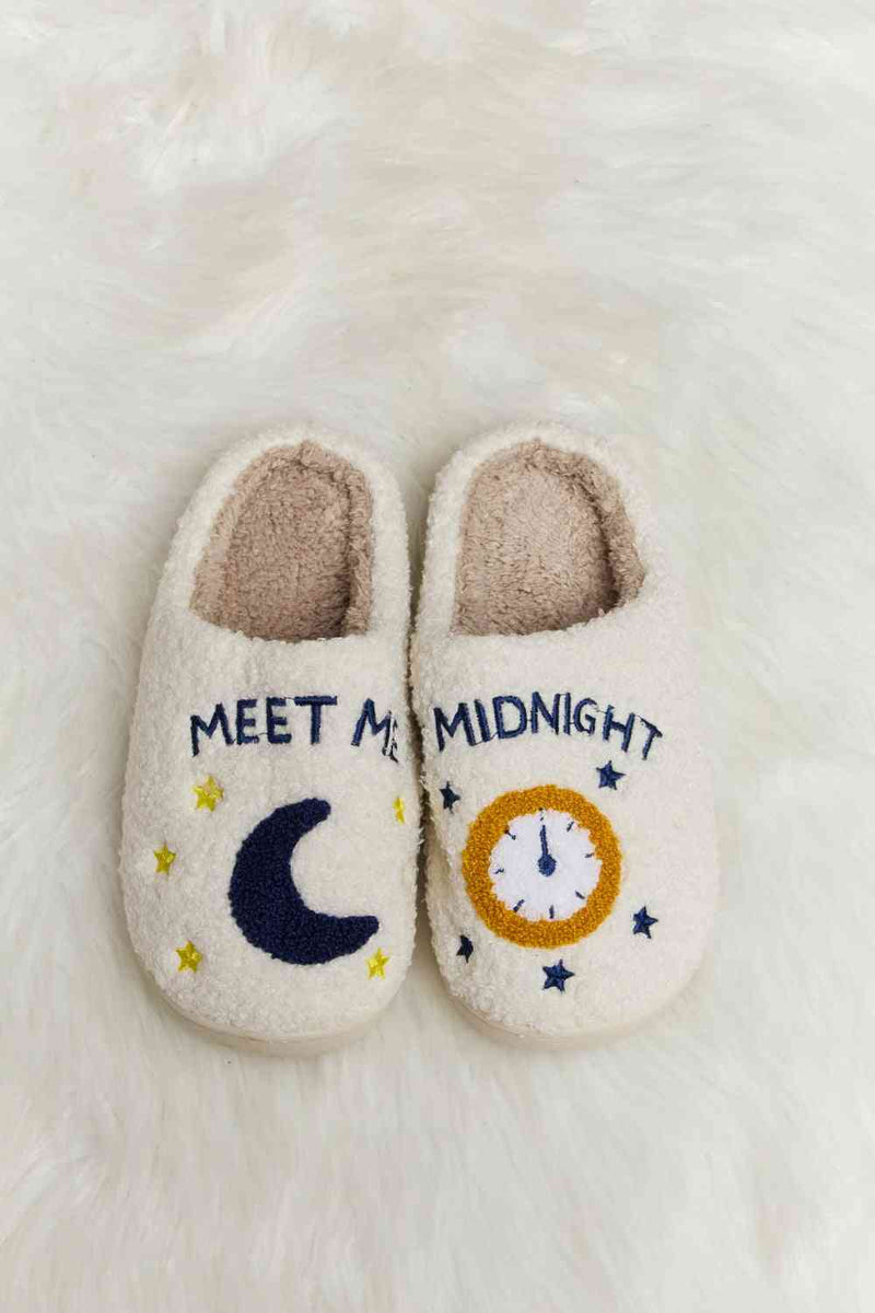 Printed Plush Slide Slippers-Melody, Ship from USA-[option4]-[option5]-[option6]-Womens-USA-Clothing-Boutique-Shop-Online-Clothes Minded
