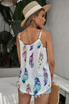 Printed V-Neck Adjustable Strap Cami Top-Ship From Overseas, SYNZ-[option4]-[option5]-[option6]-Womens-USA-Clothing-Boutique-Shop-Online-Clothes Minded