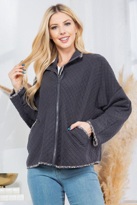 Quilt Jacket with Pockets-Contemporary, FashionGo Dropshipping, Jackets & Blazers-[option4]-[option5]-[option6]-Womens-USA-Clothing-Boutique-Shop-Online-Clothes Minded
